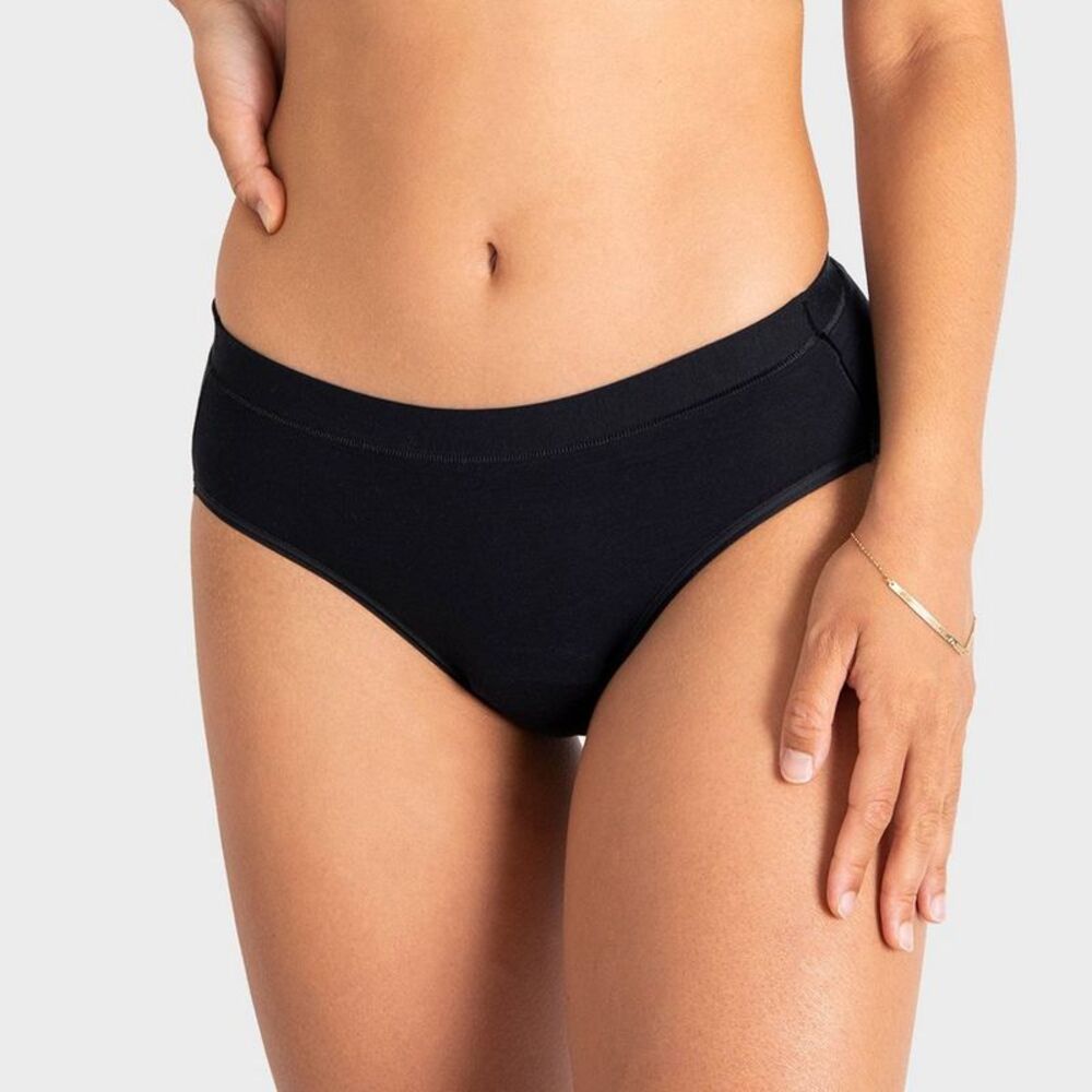 Women's Period Underwear Heavy Absorbency Briefs - Volcanic Black L